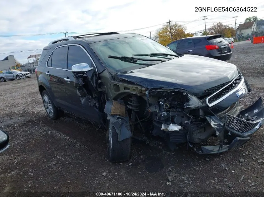 2012 Chevrolet Equinox Ltz VIN: 2GNFLGE54C6364522 Lot: 40671100