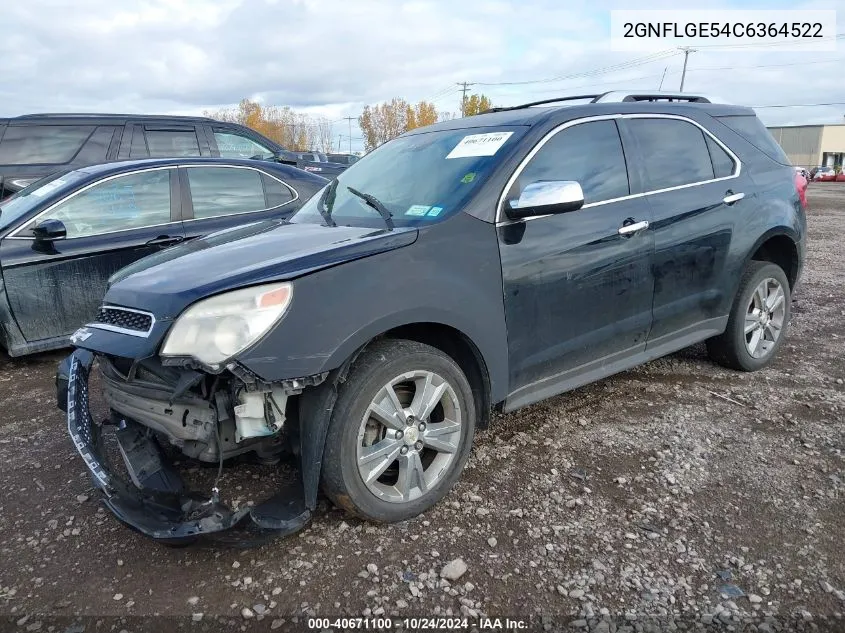 2012 Chevrolet Equinox Ltz VIN: 2GNFLGE54C6364522 Lot: 40671100