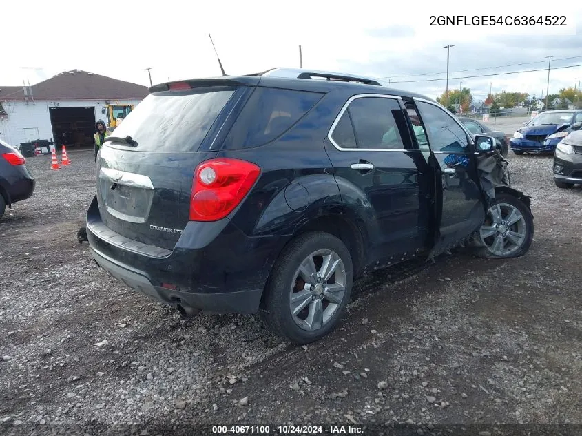 2012 Chevrolet Equinox Ltz VIN: 2GNFLGE54C6364522 Lot: 40671100