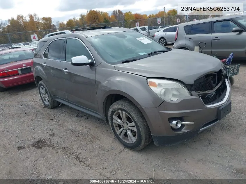 2012 Chevrolet Equinox Ltz VIN: 2GNALFEK5C6253794 Lot: 40676746