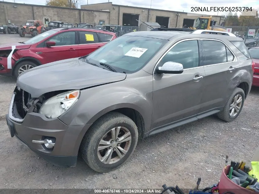 2012 Chevrolet Equinox Ltz VIN: 2GNALFEK5C6253794 Lot: 40676746