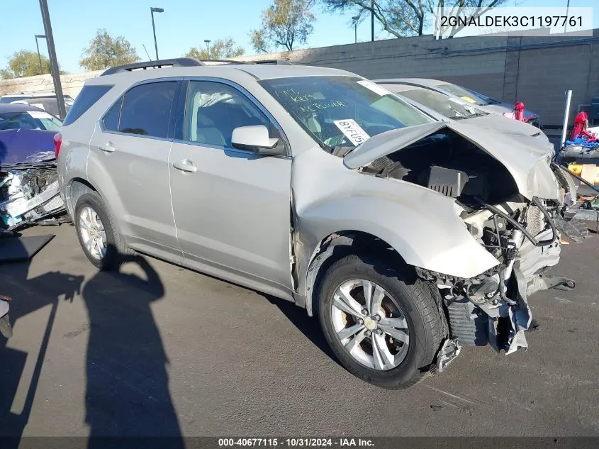 2012 Chevrolet Equinox 1Lt VIN: 2GNALDEK3C1197761 Lot: 40677115