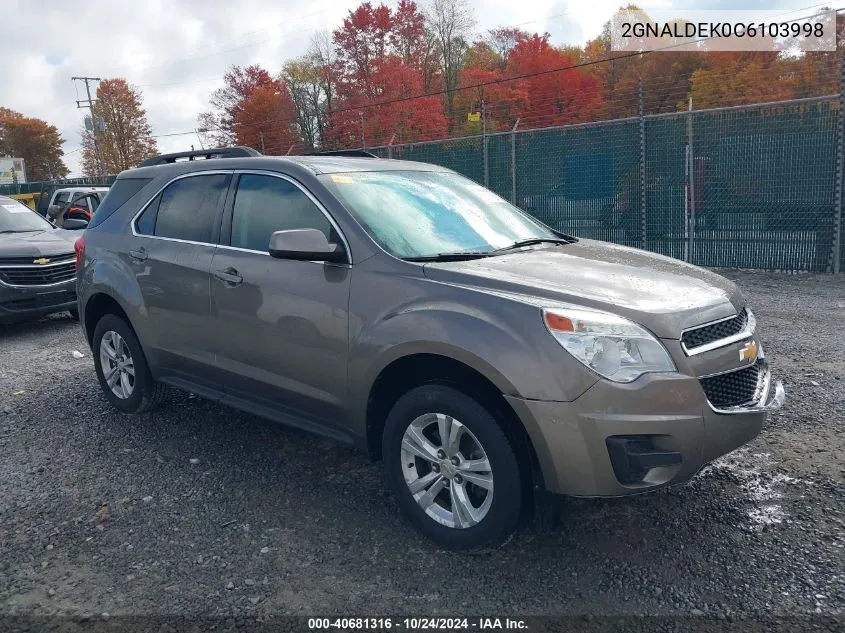 2GNALDEK0C6103998 2012 Chevrolet Equinox 1Lt