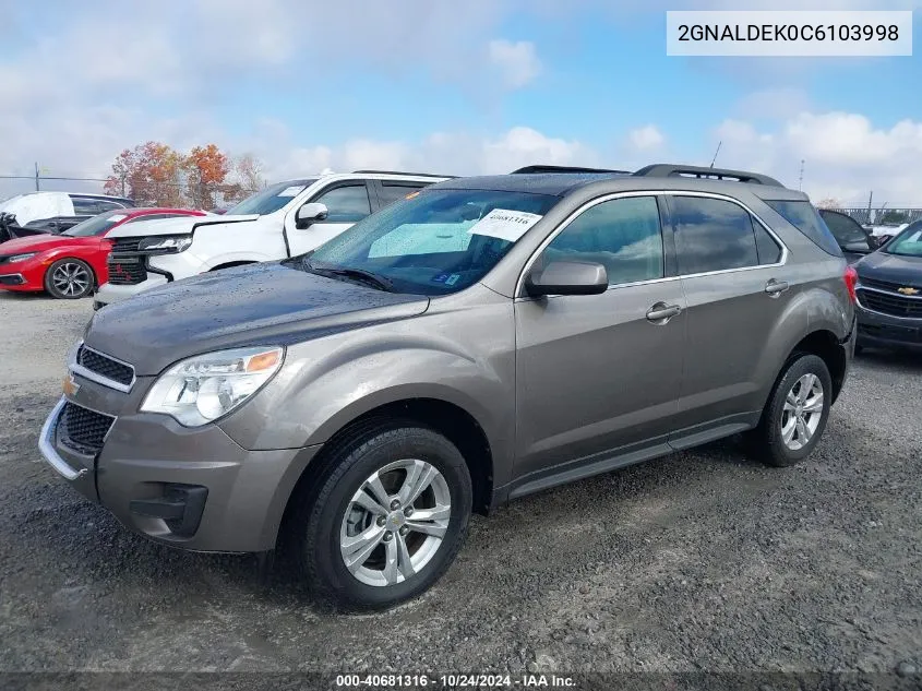 2GNALDEK0C6103998 2012 Chevrolet Equinox 1Lt