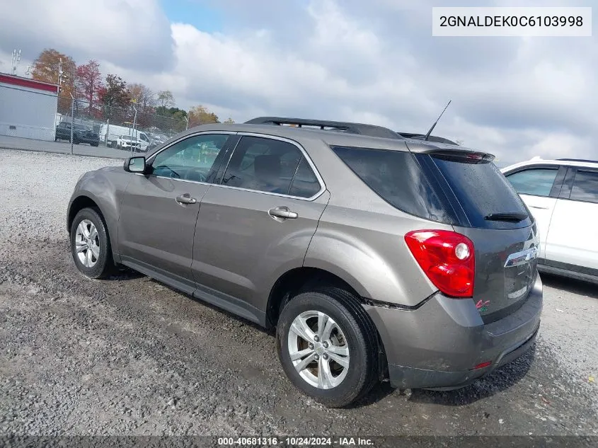 2GNALDEK0C6103998 2012 Chevrolet Equinox 1Lt