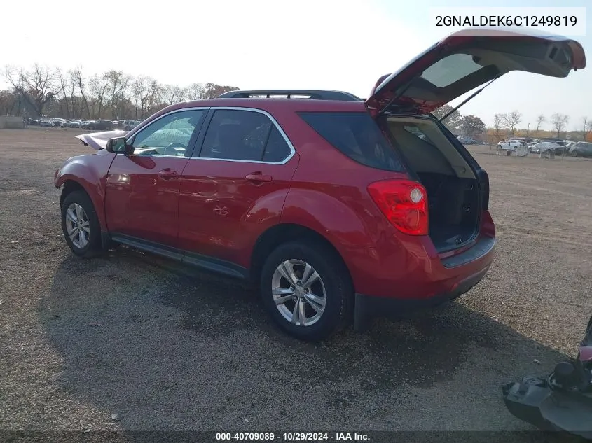 2012 Chevrolet Equinox 1Lt VIN: 2GNALDEK6C1249819 Lot: 40709089