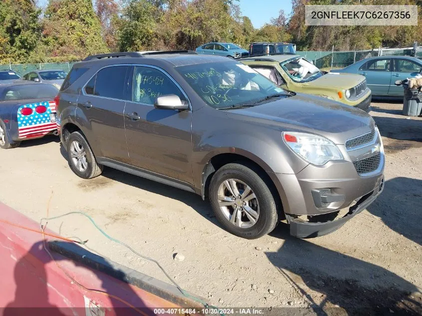 2012 Chevrolet Equinox 1Lt VIN: 2GNFLEEK7C6267356 Lot: 40715484