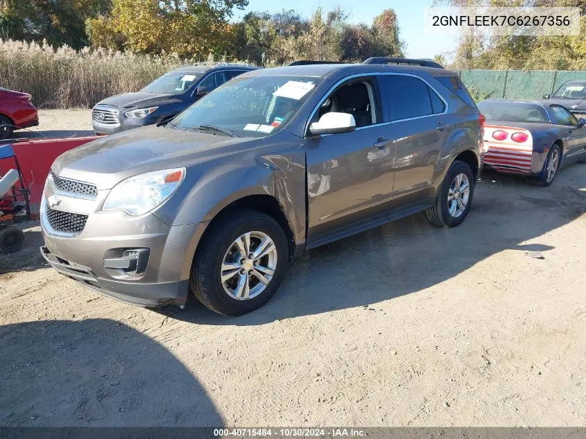 2012 Chevrolet Equinox 1Lt VIN: 2GNFLEEK7C6267356 Lot: 40715484