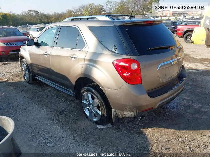 2012 Chevrolet Equinox Ltz VIN: 2GNFLGE55C6289104 Lot: 40722978