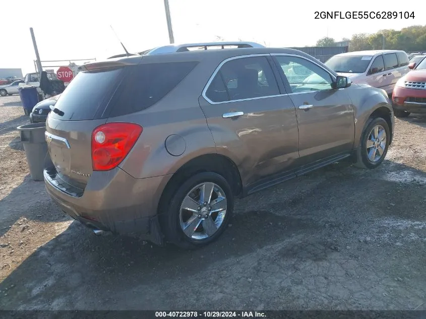 2012 Chevrolet Equinox Ltz VIN: 2GNFLGE55C6289104 Lot: 40722978