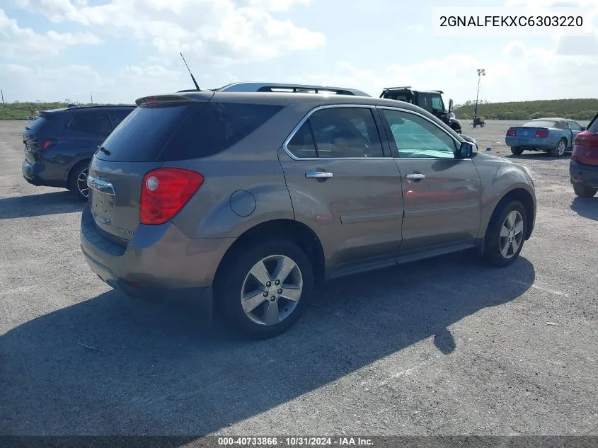 2012 Chevrolet Equinox Ltz VIN: 2GNALFEKXC6303220 Lot: 40733866