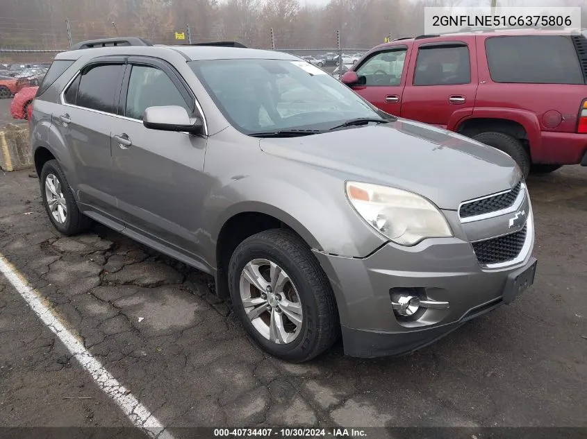 2012 Chevrolet Equinox 2Lt VIN: 2GNFLNE51C6375806 Lot: 40734407