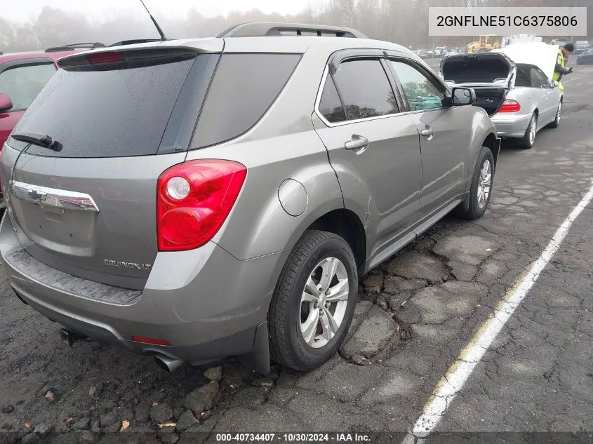 2012 Chevrolet Equinox 2Lt VIN: 2GNFLNE51C6375806 Lot: 40734407