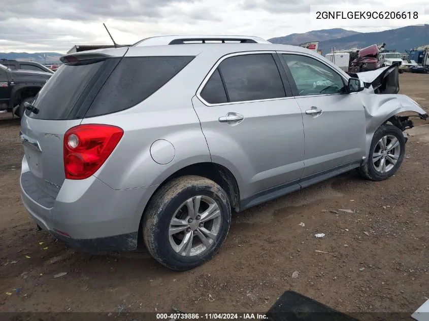 2012 Chevrolet Equinox Ltz VIN: 2GNFLGEK9C6206618 Lot: 40739886