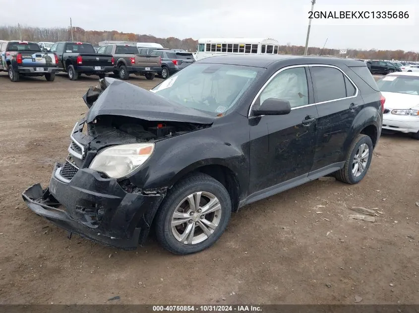 2012 Chevrolet Equinox Ls VIN: 2GNALBEKXC1335686 Lot: 40750854