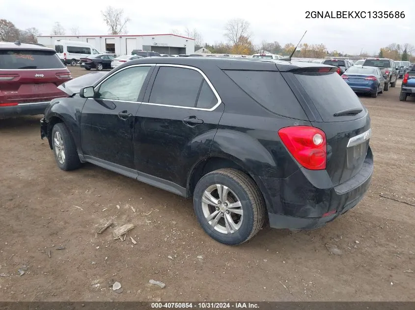 2012 Chevrolet Equinox Ls VIN: 2GNALBEKXC1335686 Lot: 40750854