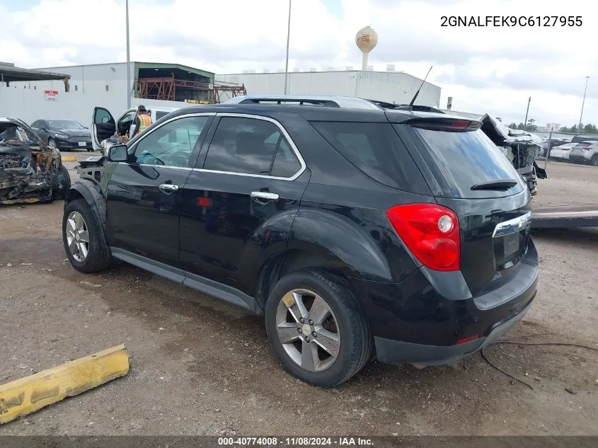 2012 Chevrolet Equinox Ltz VIN: 2GNALFEK9C6127955 Lot: 40774008