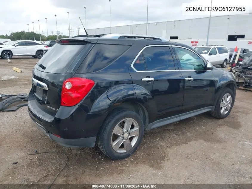 2012 Chevrolet Equinox Ltz VIN: 2GNALFEK9C6127955 Lot: 40774008