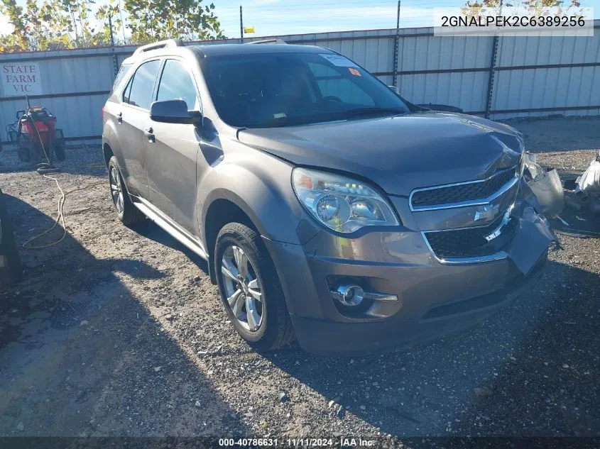 2012 Chevrolet Equinox 2Lt VIN: 2GNALPEK2C6389256 Lot: 40786631