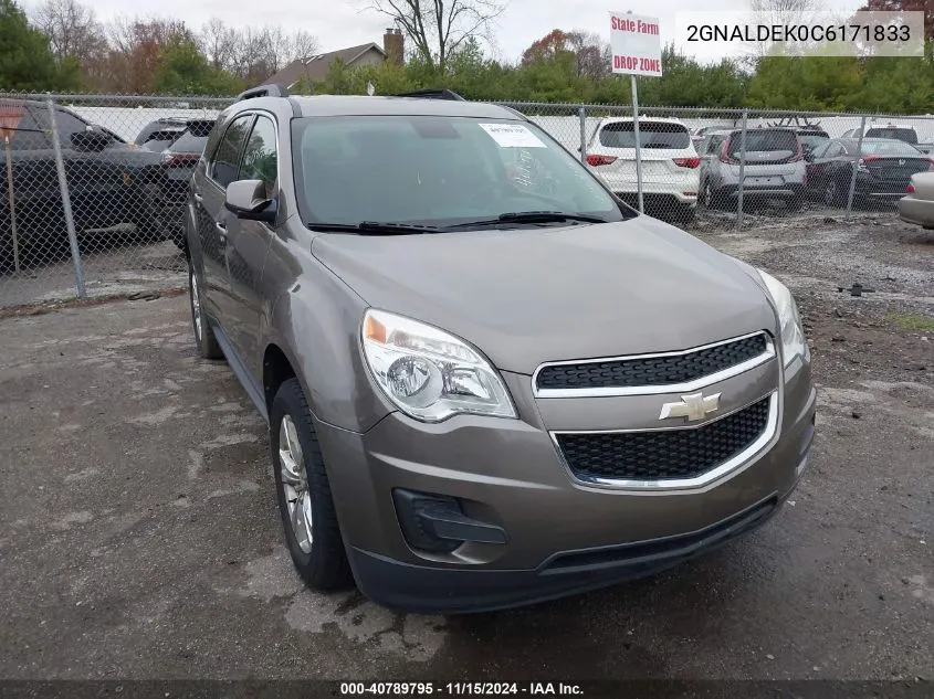 2012 Chevrolet Equinox 1Lt VIN: 2GNALDEK0C6171833 Lot: 40789795