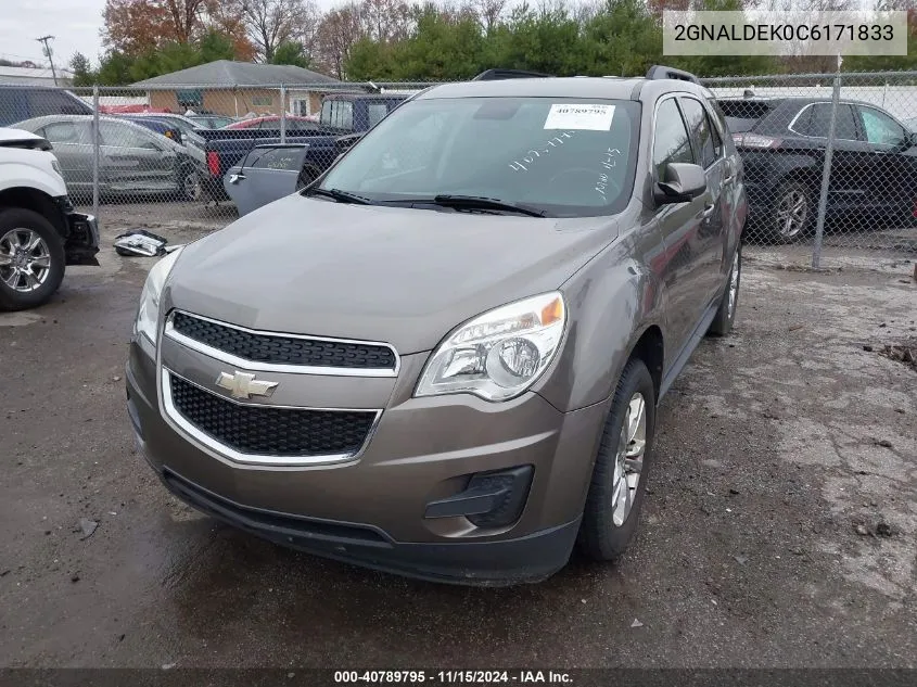 2012 Chevrolet Equinox 1Lt VIN: 2GNALDEK0C6171833 Lot: 40789795