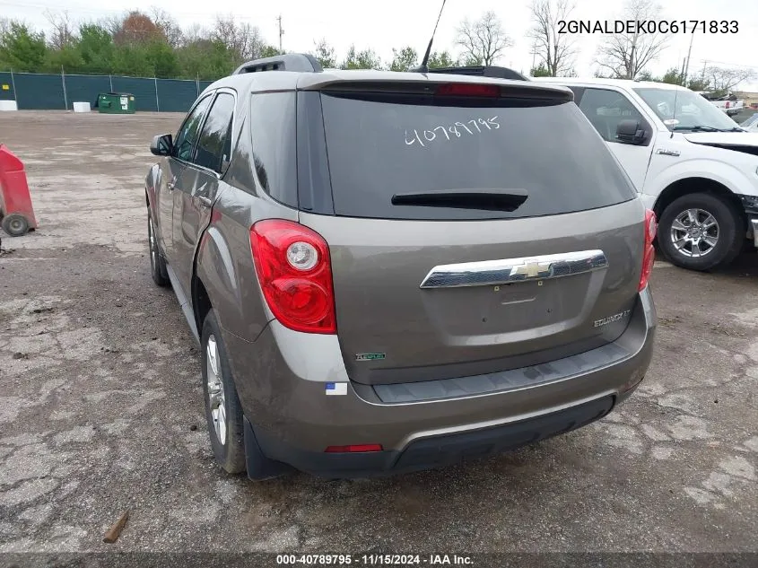 2012 Chevrolet Equinox 1Lt VIN: 2GNALDEK0C6171833 Lot: 40789795