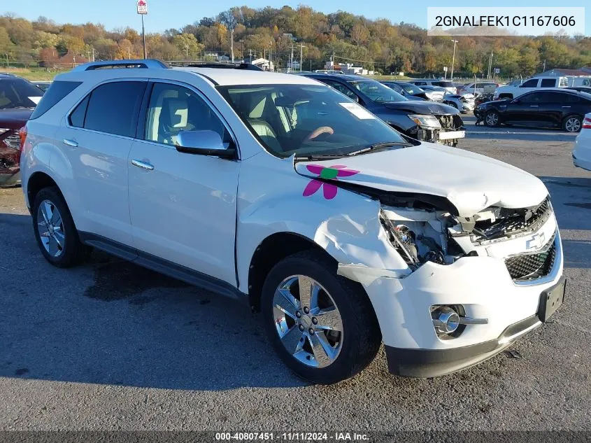 2012 Chevrolet Equinox Ltz VIN: 2GNALFEK1C1167606 Lot: 40807451