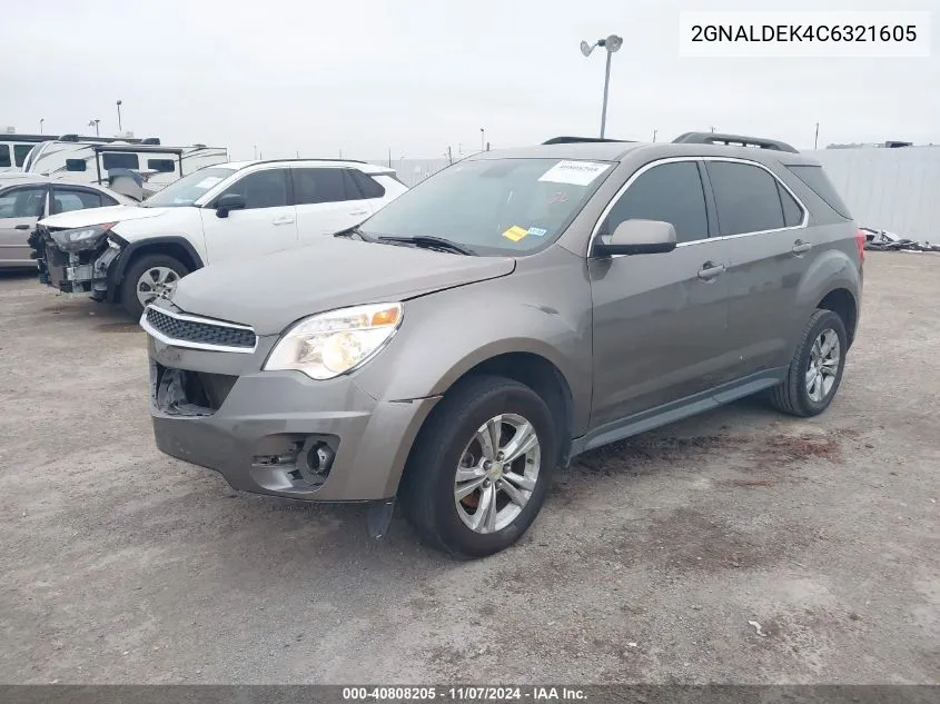 2012 Chevrolet Equinox 1Lt VIN: 2GNALDEK4C6321605 Lot: 40808205