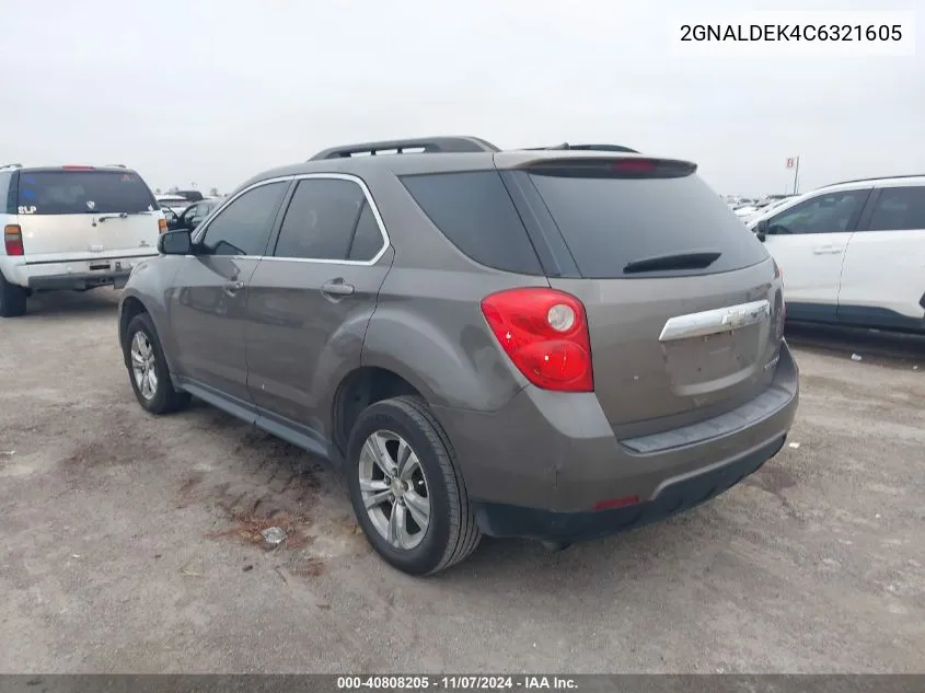 2012 Chevrolet Equinox 1Lt VIN: 2GNALDEK4C6321605 Lot: 40808205