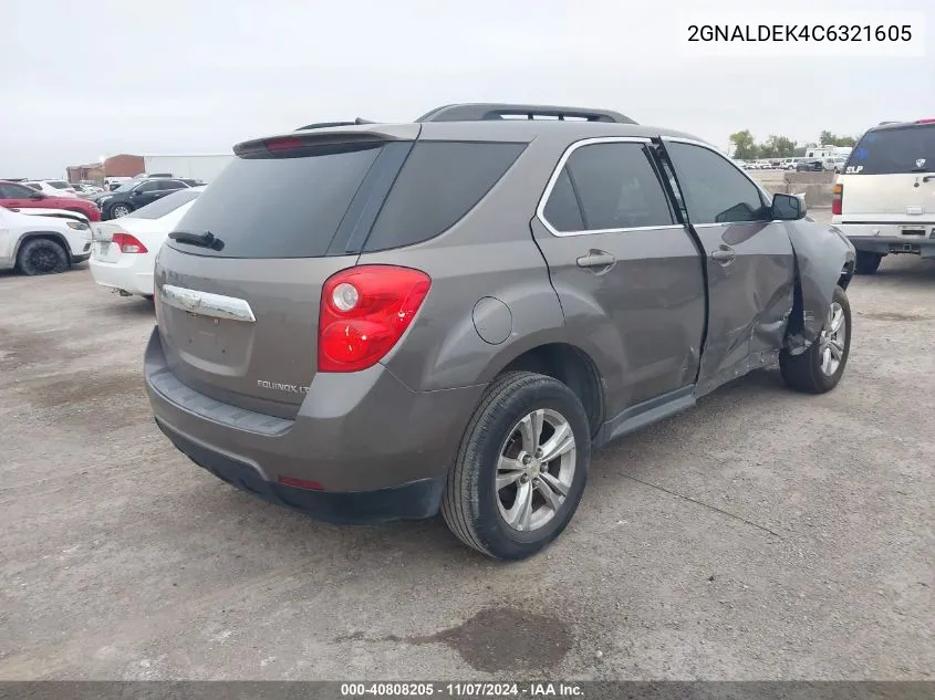 2012 Chevrolet Equinox 1Lt VIN: 2GNALDEK4C6321605 Lot: 40808205