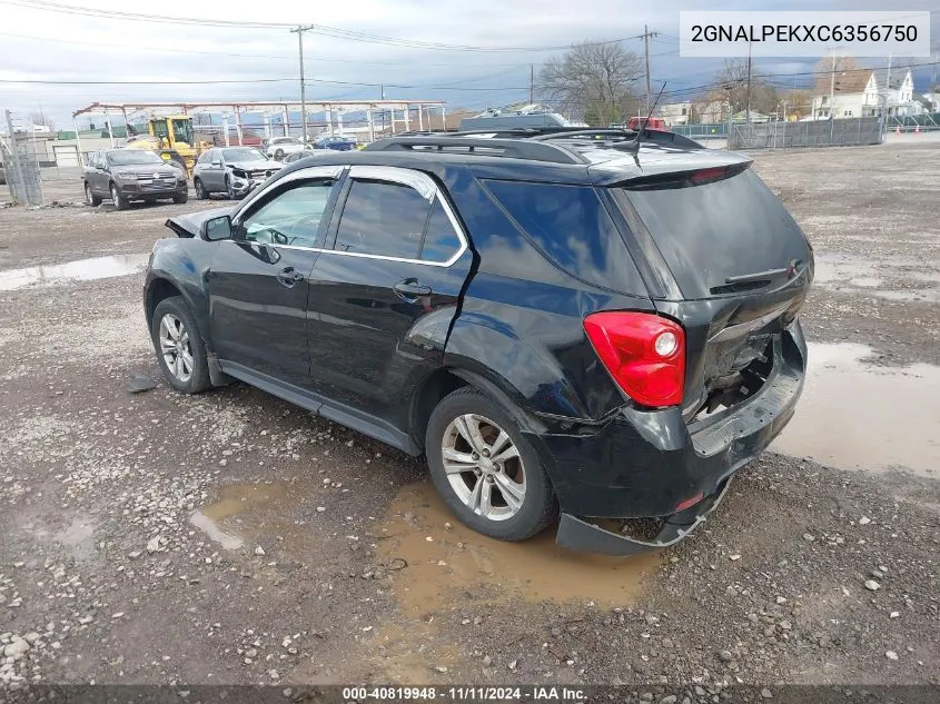 2012 Chevrolet Equinox 2Lt VIN: 2GNALPEKXC6356750 Lot: 40819948