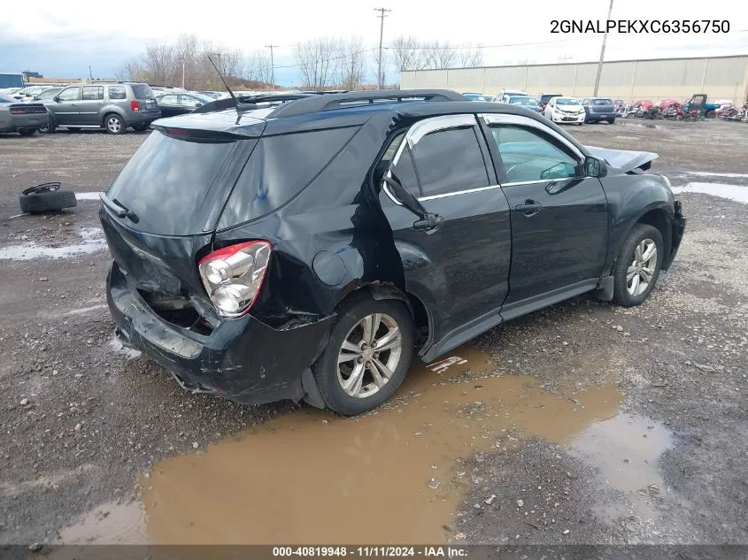 2012 Chevrolet Equinox 2Lt VIN: 2GNALPEKXC6356750 Lot: 40819948