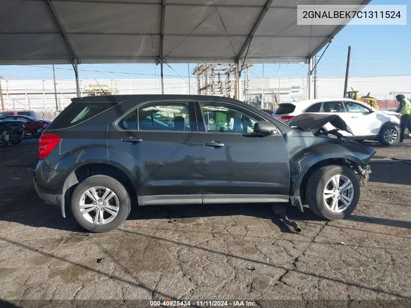 2012 Chevrolet Equinox Ls VIN: 2GNALBEK7C1311524 Lot: 40825434