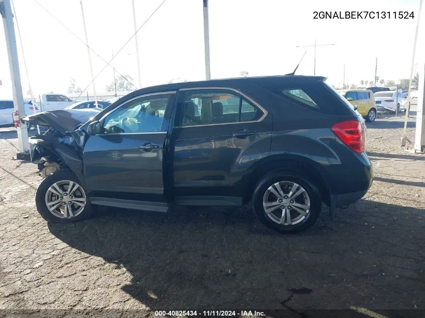 2012 Chevrolet Equinox Ls VIN: 2GNALBEK7C1311524 Lot: 40825434