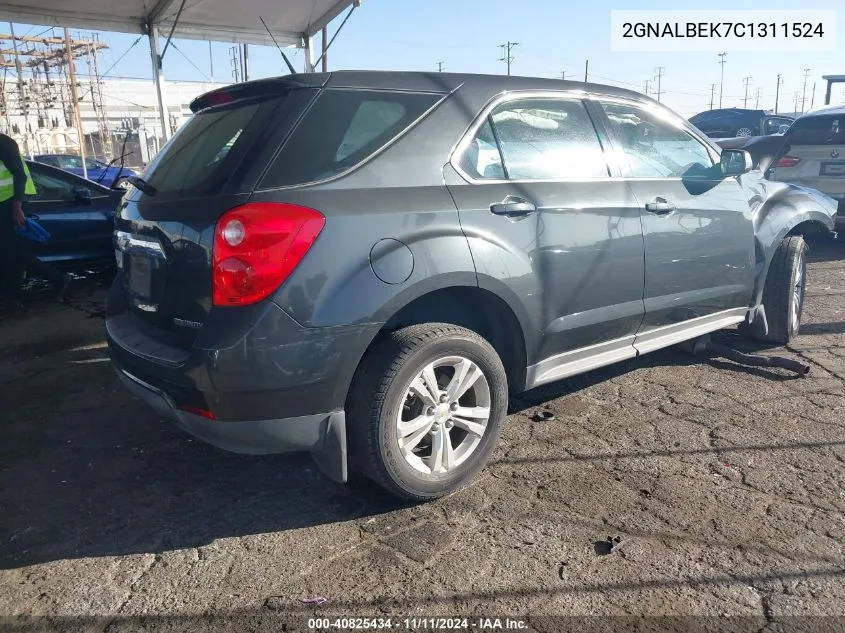 2012 Chevrolet Equinox Ls VIN: 2GNALBEK7C1311524 Lot: 40825434