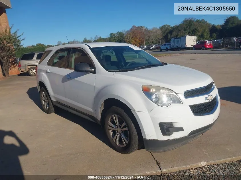 2012 Chevrolet Equinox Ls VIN: 2GNALBEK4C1305650 Lot: 40835624