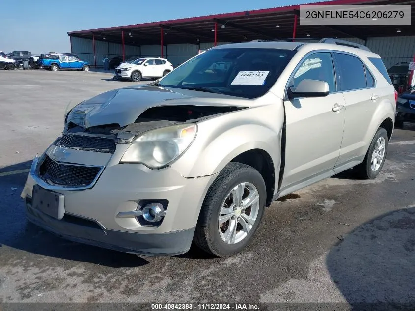 2012 Chevrolet Equinox 2Lt VIN: 2GNFLNE54C6206279 Lot: 40842383