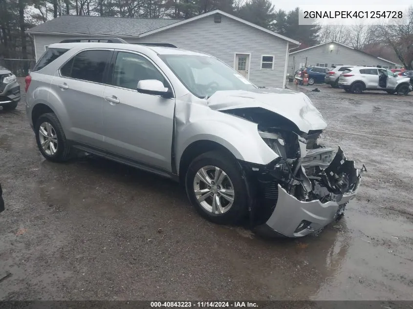 2012 Chevrolet Equinox 2Lt VIN: 2GNALPEK4C1254728 Lot: 40843223