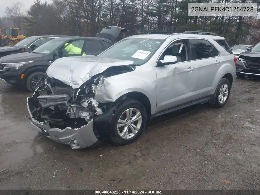 2012 Chevrolet Equinox 2Lt VIN: 2GNALPEK4C1254728 Lot: 40843223