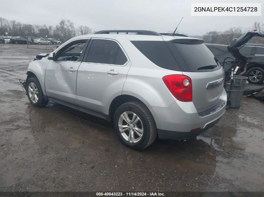 2012 Chevrolet Equinox 2Lt VIN: 2GNALPEK4C1254728 Lot: 40843223