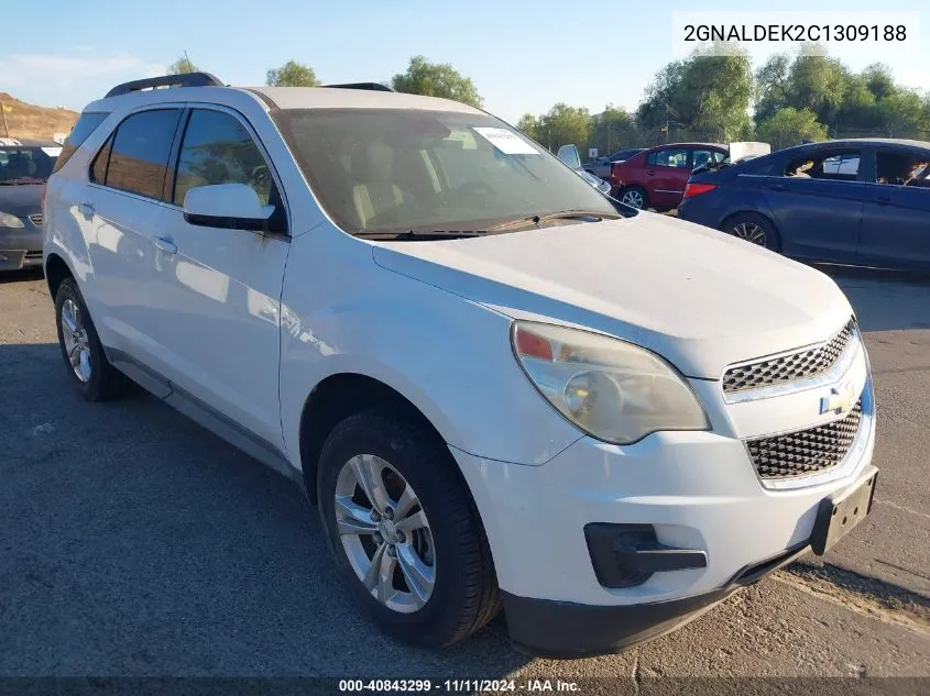 2012 Chevrolet Equinox 1Lt VIN: 2GNALDEK2C1309188 Lot: 40843299