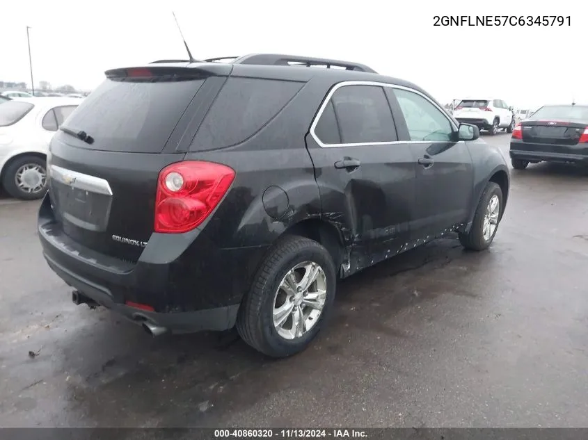 2012 Chevrolet Equinox 2Lt VIN: 2GNFLNE57C6345791 Lot: 40860320