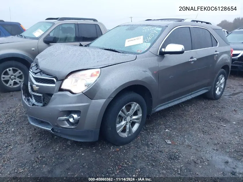 2012 Chevrolet Equinox Ltz VIN: 2GNALFEK0C6128654 Lot: 40860362