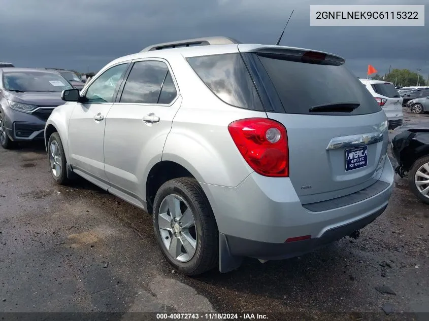 2012 Chevrolet Equinox 2Lt VIN: 2GNFLNEK9C6115322 Lot: 40872743