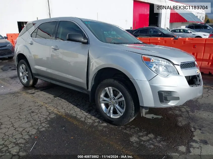 2012 Chevrolet Equinox Ls VIN: 2GNALBEK3C1183704 Lot: 40873882