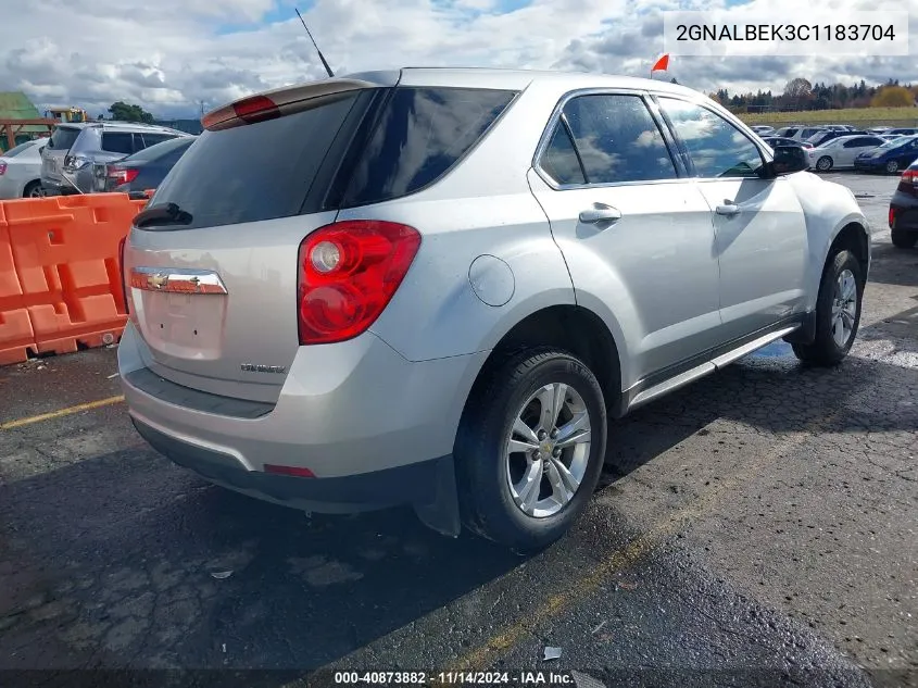 2012 Chevrolet Equinox Ls VIN: 2GNALBEK3C1183704 Lot: 40873882