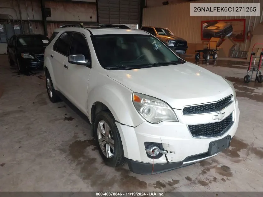 2012 Chevrolet Equinox Ltz VIN: 2GNALFEK6C1271265 Lot: 40878846