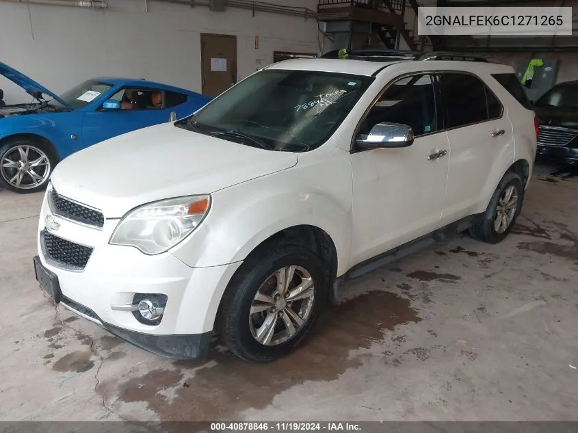 2012 Chevrolet Equinox Ltz VIN: 2GNALFEK6C1271265 Lot: 40878846