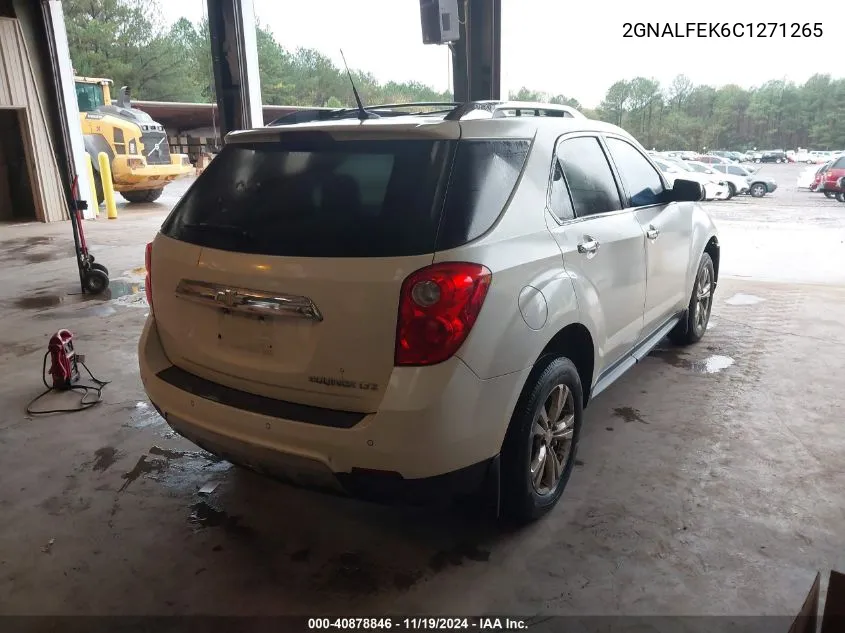 2012 Chevrolet Equinox Ltz VIN: 2GNALFEK6C1271265 Lot: 40878846