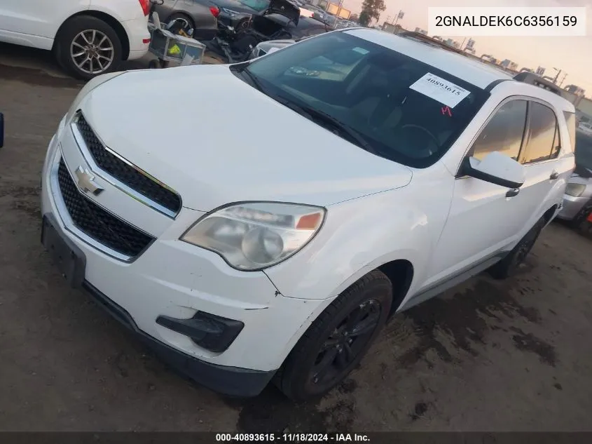 2012 Chevrolet Equinox 1Lt VIN: 2GNALDEK6C6356159 Lot: 40893615